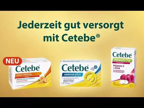 Video om CETEBE ABWEHR pluss vitamin C + vitamin D3 + sinkkapsler, 30 stk