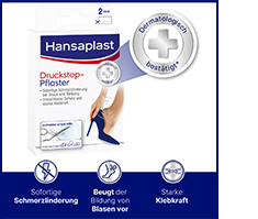 HANSAPLAST Trykkstopp transparent, beskyttelsespute, 2 stk