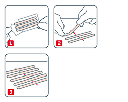 LEUKOPLAST Leukosan Strip sterile 6x38 mm/6x75 mm, 9 stk
