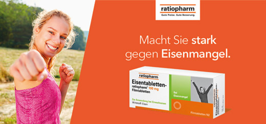 EISENTABLETTEN-ratiopharm 100 mg filmdrasjerte tabletter, 50 stk