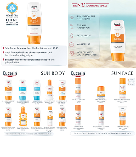 EUCERIN Solkrem ekstra lett LSF 50, 150 ml