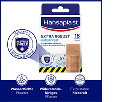HANSAPLAST ekstra robuste, vanntette gipslister, 16 stk