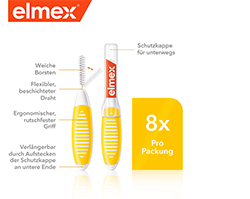 ELMEX Interdentalbørster ISO størrelse 4 0,7 mm gul, 8 stk