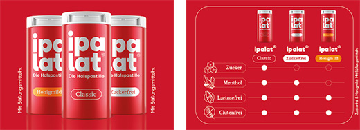 IPALAT Sugetabletter honning mild uten mentol sukker fersk, 400 stk