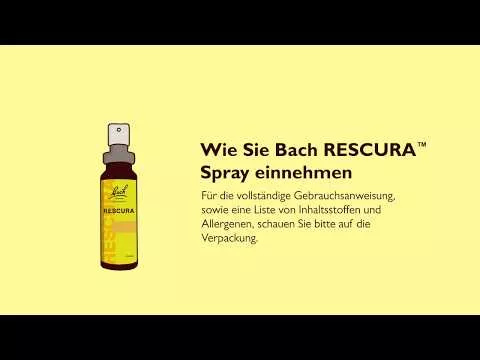 Video om Bach Flowers Original Rescura Spray med alkohol, 20 ml