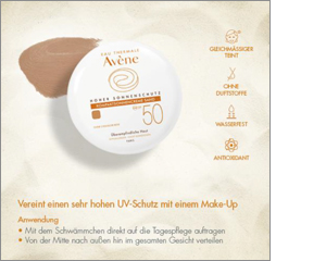 AVENE Kompakt solkrem SPF 50 sand, 10 g