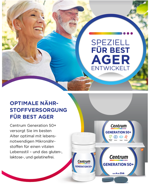 CENTRUM Generasjon 50+ tabletter, 180 stk