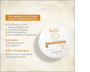 AVENE Kompakt solkrem SPF 50 guld, 10 g