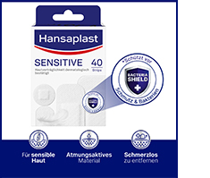 HANSAPLAST Sensitive Hypoallergenic Plaster Strips, 40 stk