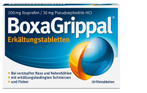 BOXAGRIPPAL Forkjølelsestabletter 200 mg/30 mg FTA, 10 stk