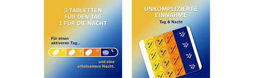 OLYGRIPPAL Dag & Natt 500 mg/60 mg tabletter, 16 stk