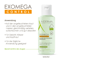 A-DERMA EXOMEGA CONTROL Rensegel 2i1, 200 ml