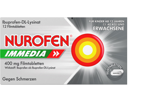 NUROFEN Immedia 400 mg filmdrasjerte tabletter, 12 stk