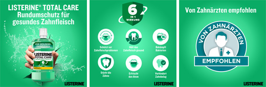 LISTERINE Total Care Gum Protection munnskyllevæske, 600 ml