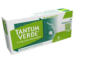TANTUM VERDE 3 mg sugetablett med mintsmak, 20 stk