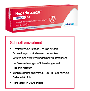 HEPARIN AXICUR 30 000 I.E. gel, 100 g