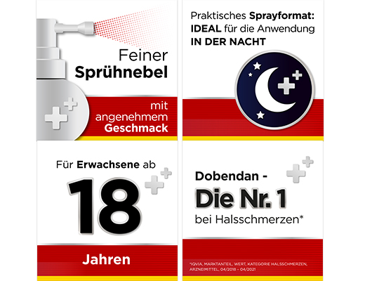 DOBENDAN Direkte Flurbiprofen Spray Honning & Sitron, 15 ml