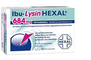 IBU-LYSINHEXAL Filmdrasjerte tabletter, 20 stk