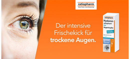 HYALURON-RATIOPHARM Gel øyedråper, 10 ml