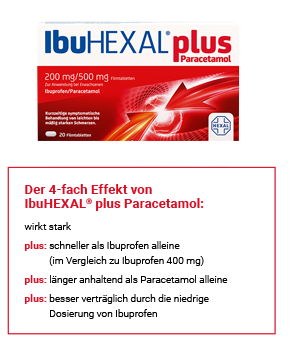 IBUHEXAL pluss paracetamol 200 mg/500 mg filmdrasjerte tabletter, 10 stk