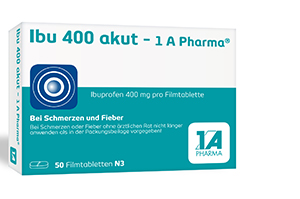 IBU 400 akut-1A Pharma filmdrasjerte tabletter, 50 stk