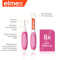 ELMEX Interdentalbørster ISO størrelse 0 0,4 mm rosa, 8 stk