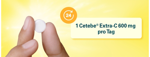 CETEBE Extra-C 600 mg tyggetabletter, 120 stk