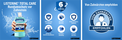 LISTERINE Total Care Tannsteinbeskyttende munnskyllevæske, 600 ml