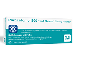 PARACETAMOL 500-1A Pharma tabletter, 10 stk