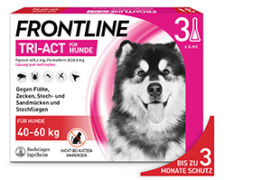 FRONTLINE Tri-Act Drop-on-løsning for hunder 40-60 kg, 3 stk