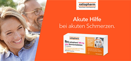 IBU-RATIOPHARM 400 mg akut Schmerztbl.Filmtabl., 50 stk