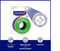 HANSAPLAST Sensitivt fikseringsplaster 1,25 cm x 5 m, 1 stk