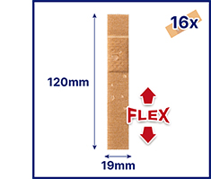 HANSAPLAST Elastiske fingergipsstrimler, 16 stk