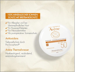 AVENE Kompakt solkrem SPF 50 sand, 10 g