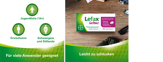 LEFAX intensive flytende kapsler 250 mg simeticon, 50 stk