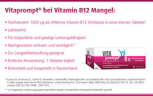 VITAPROMPT 1000 mikrogram filmdrasjerte tabletter, 50 stk