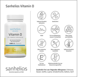 SANHELIOS D-vitamin 1000 IE tabletter, 365 stk