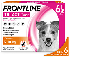 FRONTLINE Tri-Act Drop-on-løsning for hunder 5-10 kg, 6 stk