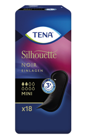 TENA SILHOUETTE Innsatser mini noir, 18 stk