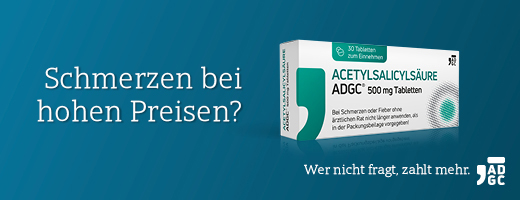 ACETYLSALICYLSÄURE ADGC 500 mg tabletter, 30 stk