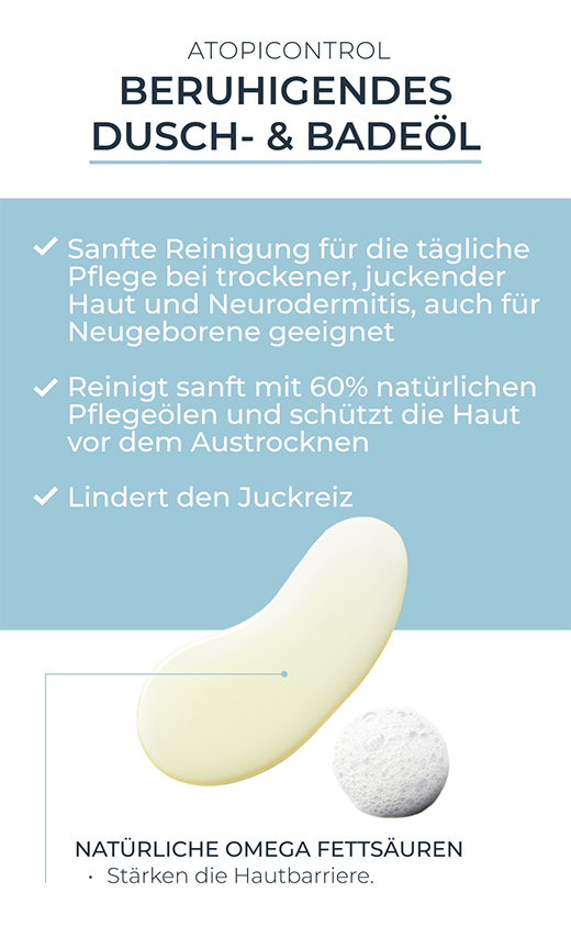 EUCERIN AtopiControl dusj- og badeolje, 400 ml