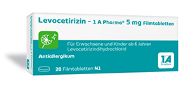 LEVOCETIRIZIN-1A Pharma 5 mg filmdrasjerte tabletter, 100 stk