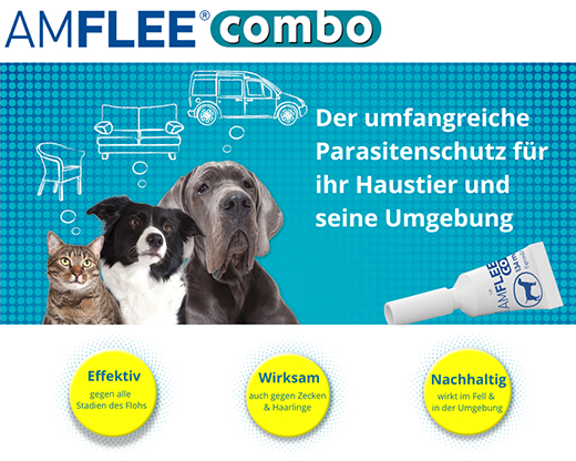 AMFLEE kombo 268/241,2 mg Oral oppløsning for hunder 20-40 kg, 3 stk