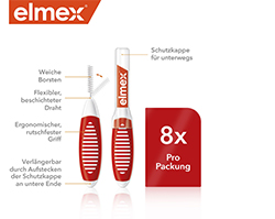 ELMEX Interdentalbørster ISO størrelse 2 0,5 mm rød, 8 stk