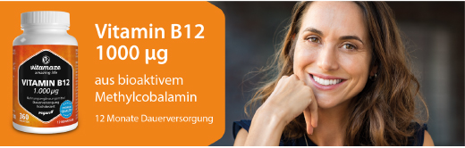 VITAMIN B12 1000 µg veganske høydosetabletter, 180 stk