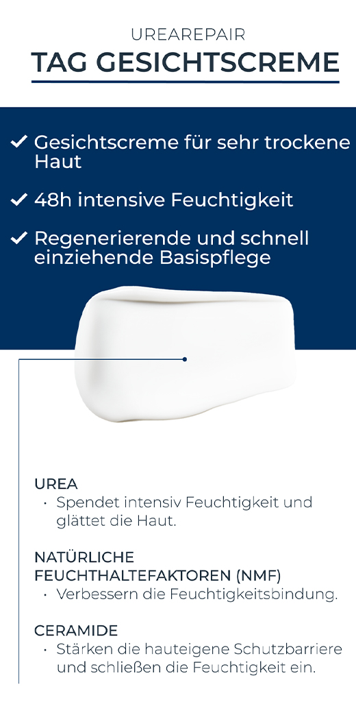 EUCERIN UreaRepair ansiktskrem 5% dag, 50 ml