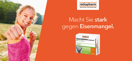 EISENTABLETTEN-ratiopharm N 50 mg filmdrasjerte tabletter, 100 stk