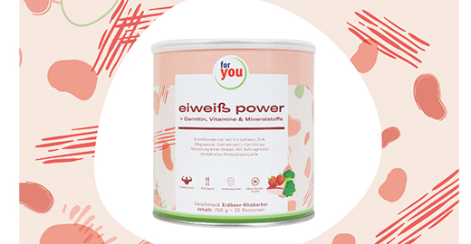 FOR YOU protein power jordbærpulver, 750 g