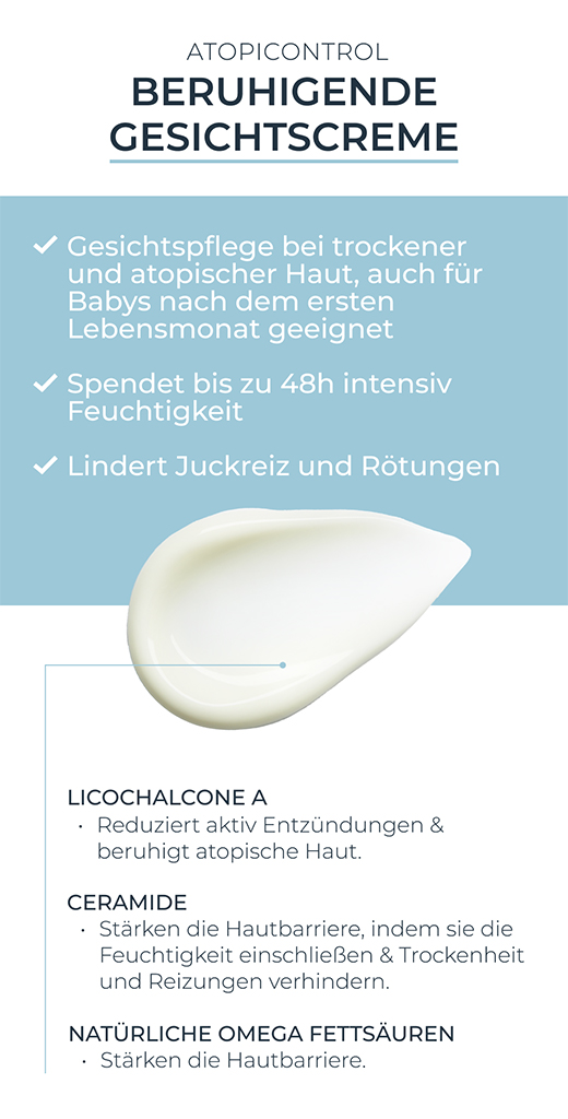 EUCERIN AtopiControl ansiktskrem, 50 ml