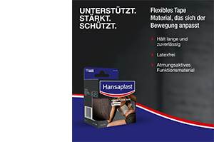 HANSAPLAST Sport Kinesiology Tape 5 cmx5 m svart, 1 stk